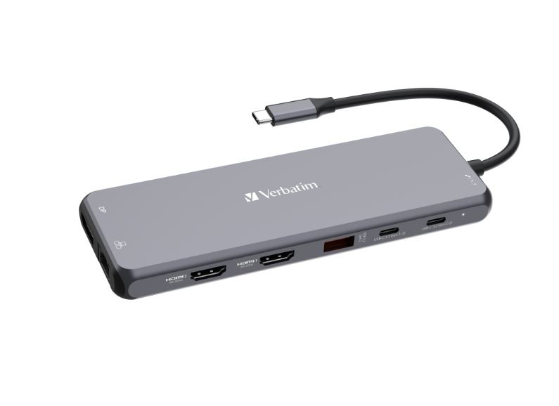 Verbatim 8 Port USB 3.2 USB Hub, USB Bus Powered, 160.2 mm
