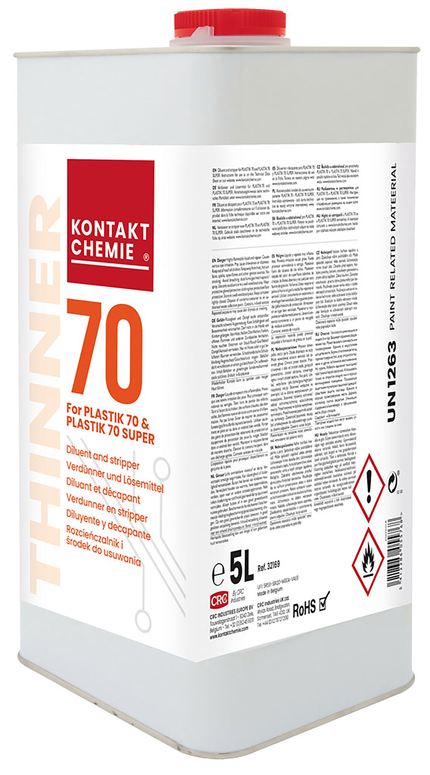 Kontakt Chemie Colourless Acrylic Resin Thinner for Insulation Coils, Paint, Ornament, Furniture, Paper, Protective