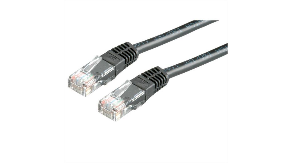 RNDRND 765, 2m Cat6, Black RJ45 to Male RJ45 Male, UTP Unshielded, Terminated PVC Sheath