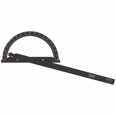 Vogel Vernier ° Bevel Protractor, 300 mm Special Steel, Duralumin Blade