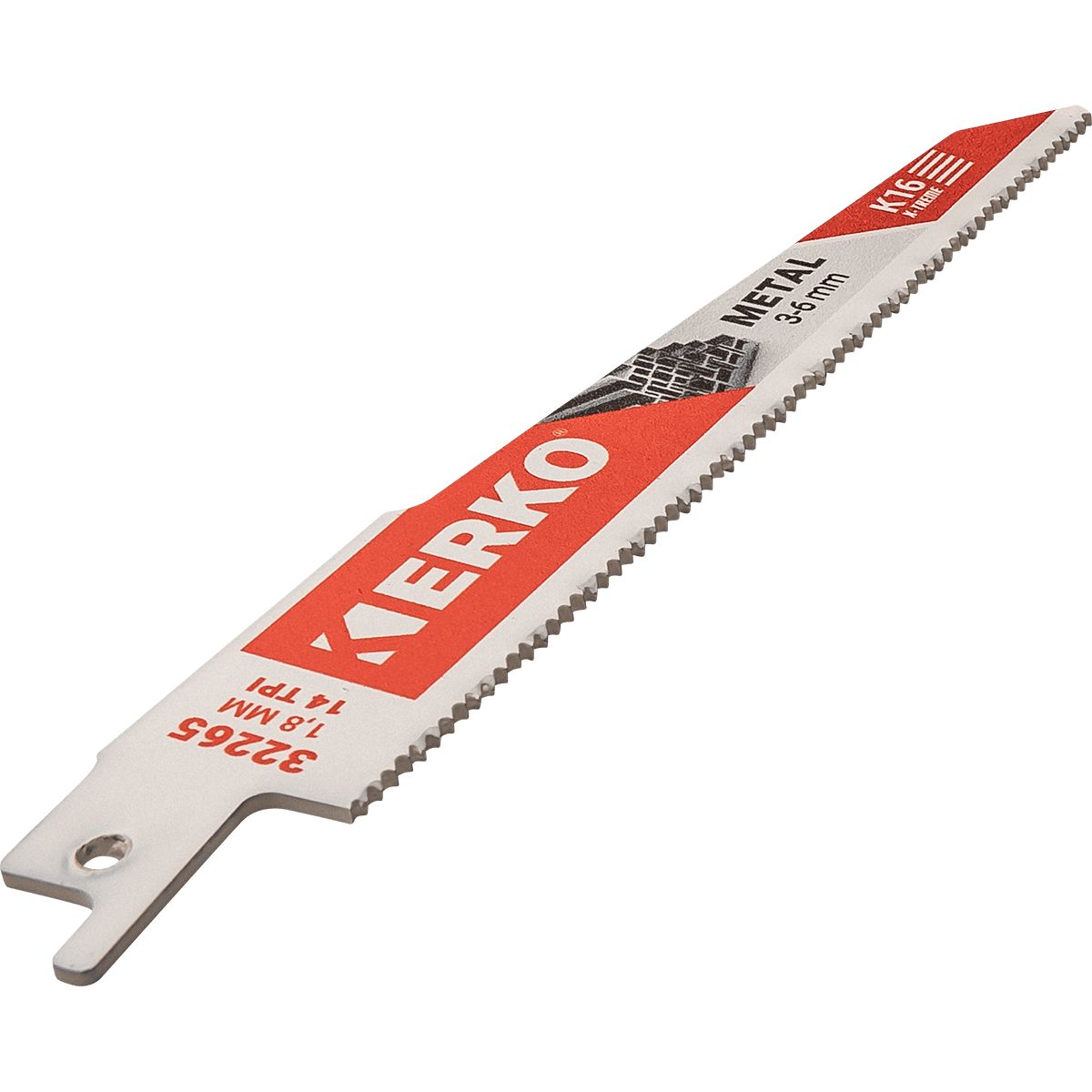 ERKO, 1.8 Teeth Per Inch Polyvinyl Chloride, Metal, Wood, Plastic 150 mm