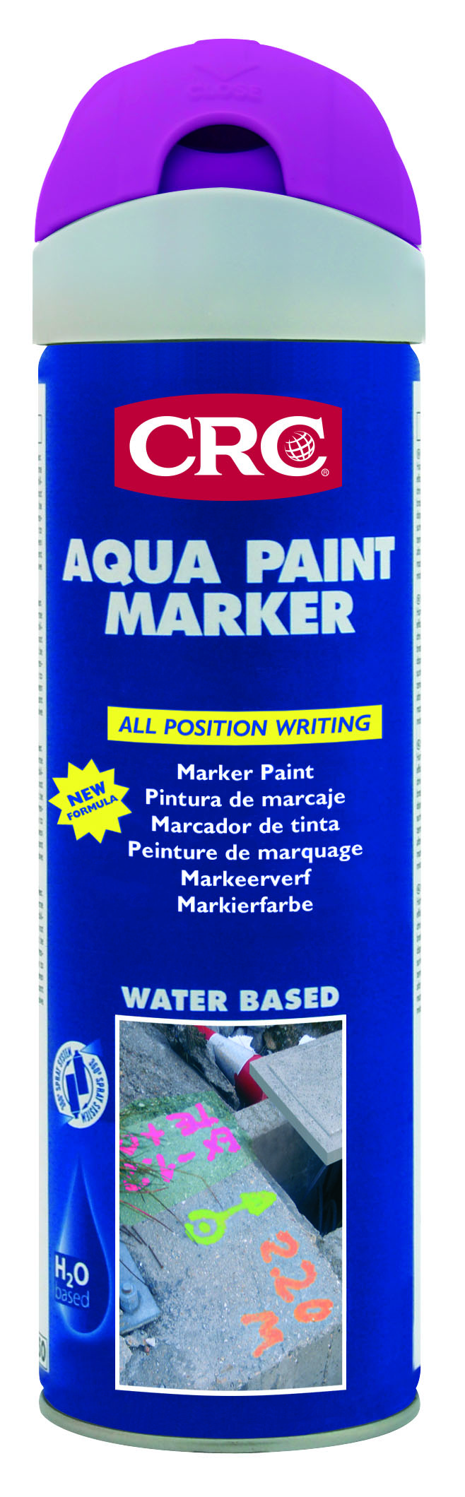 CRC 12 x 500 ml Blue, Red, Green, White, Orange, Yellow Spray Paint