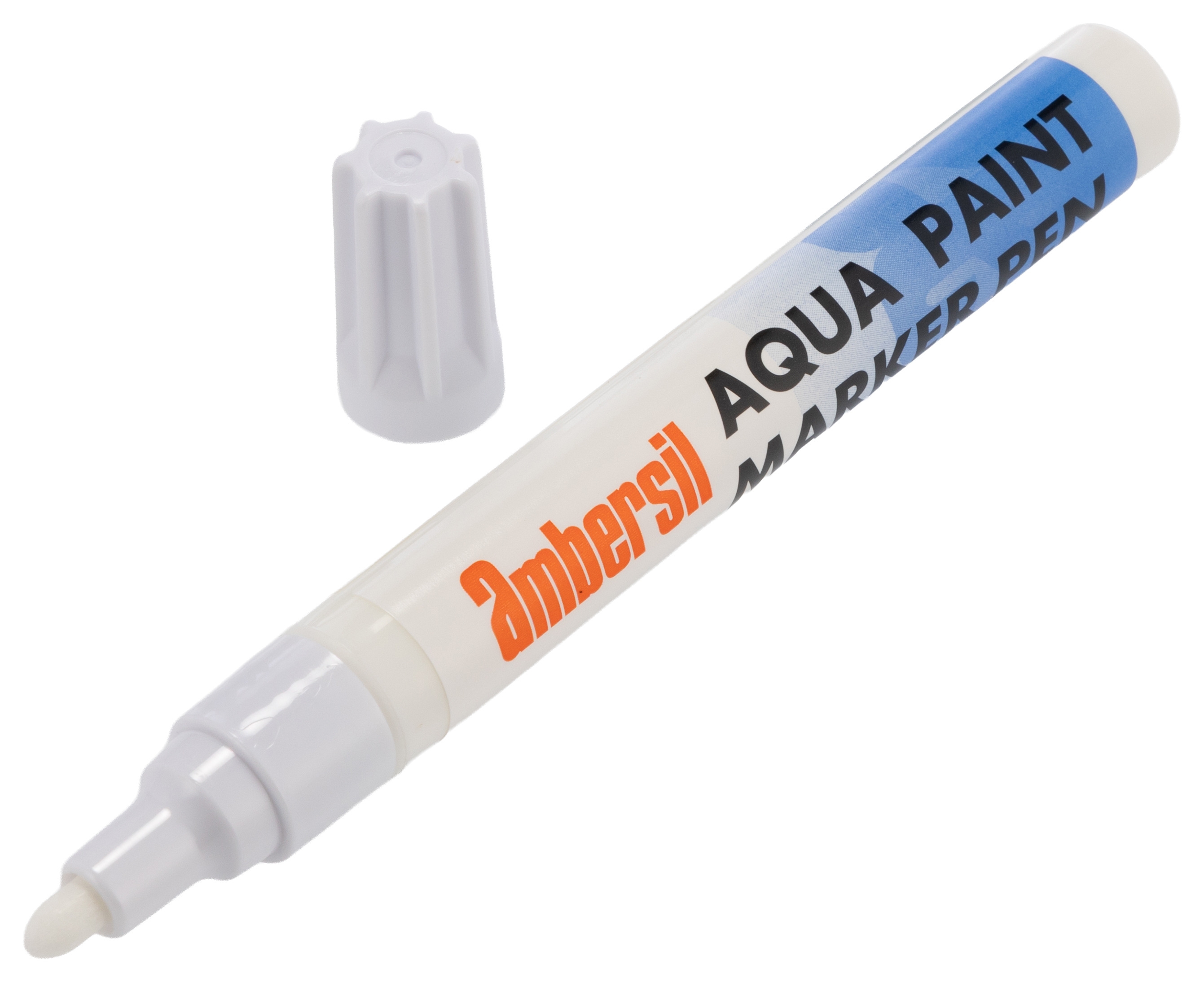 Ambersil White 4.5 mm Paint Marker Pen for use with Glass, Metal, Plastic