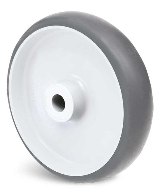Guitel Hervieu Tread: Thermoplastic Rubber, Polypropylene Grey Trolley Wheel, 60 kg
