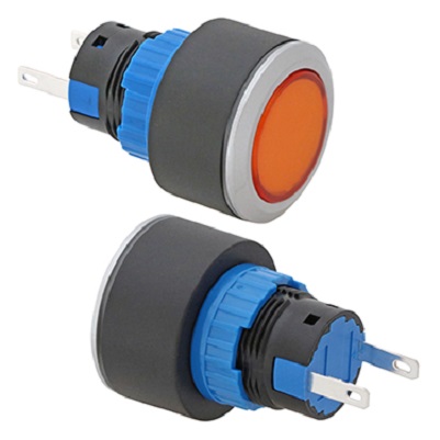 RS PRO Orange Panel Mount Indicator, 24V, 6mA, Pin Terminal Termination, IP65