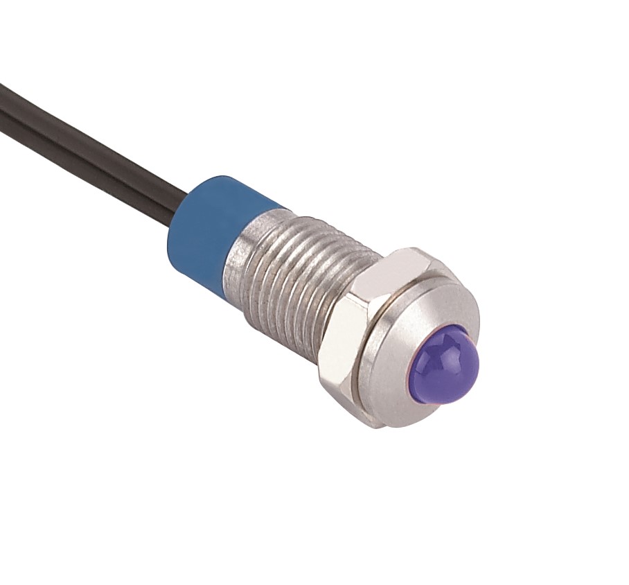 RS PRO Blue Panel Mount Indicator, 24V, Lead Termination Panel, IP67