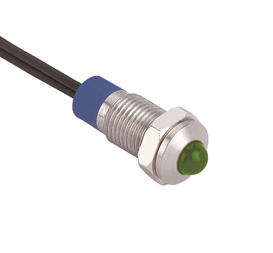 RS PRO Green Panel Mount Indicator, 24V, Lead Termination Panel, IP67
