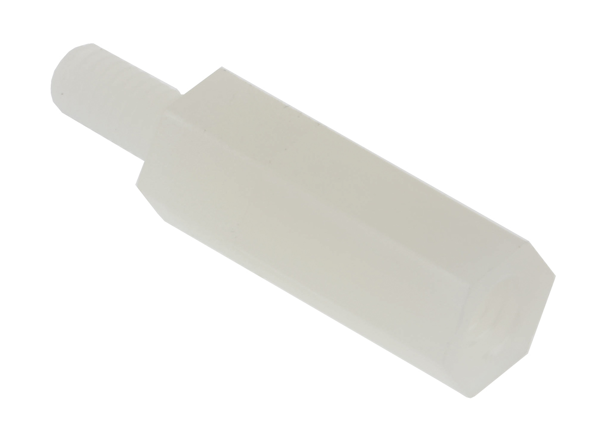 325-772 RS PRO M3 Standoff, 15 mm Body, 6 mm Stud, Polyamide 66