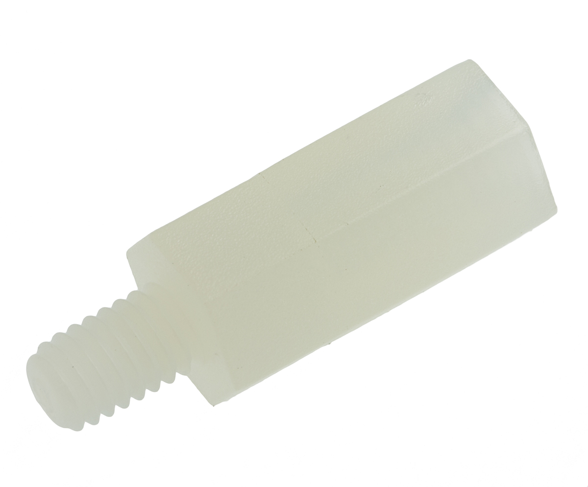 RS PRO M4 Standoff, 15 mm Body, 6 mm Stud, Polyamide 66