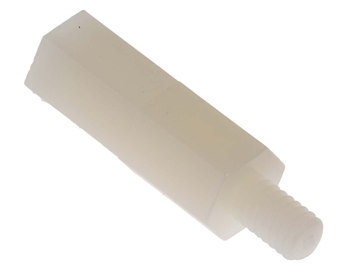 RS PRO M4 Standoff, 19 mm Body, 6 mm Stud, Polyamide 66