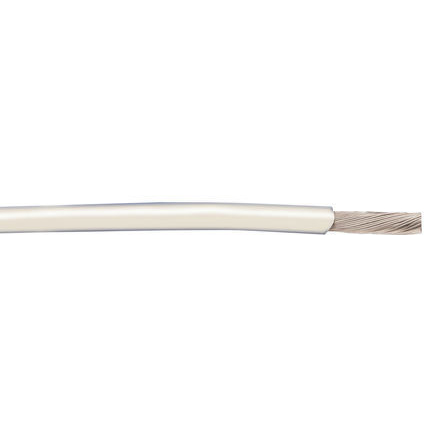 Alpha Wire Hookup Wire PVC Series White Hook Up Wire, 24 AWG, 7, 30 m, Polyvinyl Chloride, 3250 WH005