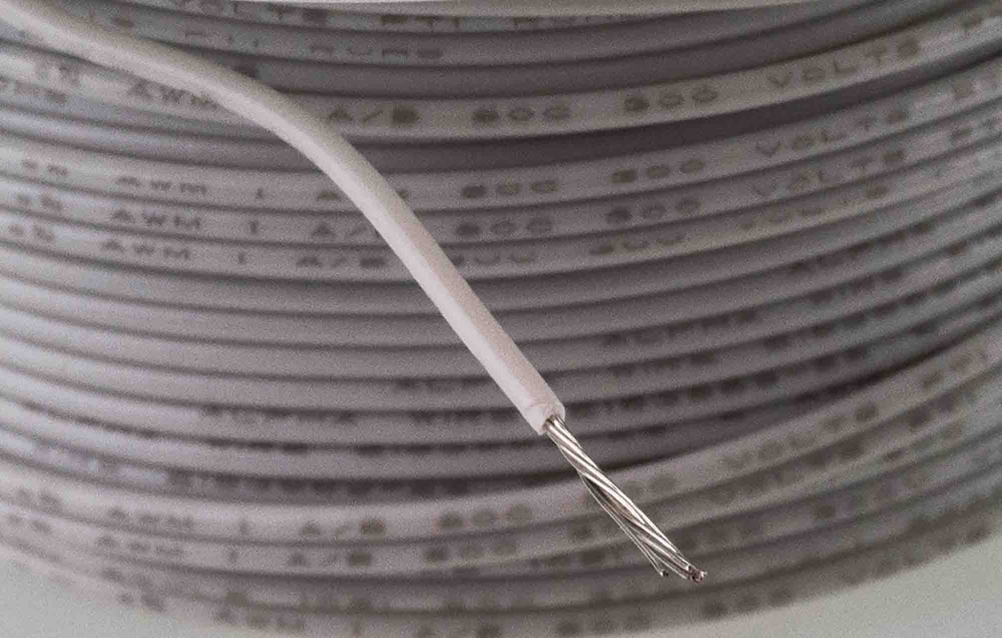 3250-wh005 Alpha Wire Hookup Wire PVC Series White Hook Up Wire, 24 AWG, 7, 30 m, Polyvinyl Chloride, 3250 WH005
