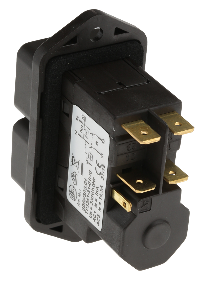 3251-21-01 Tripus Push Button Switch, Latching, Flange, DPDT 230 V ac