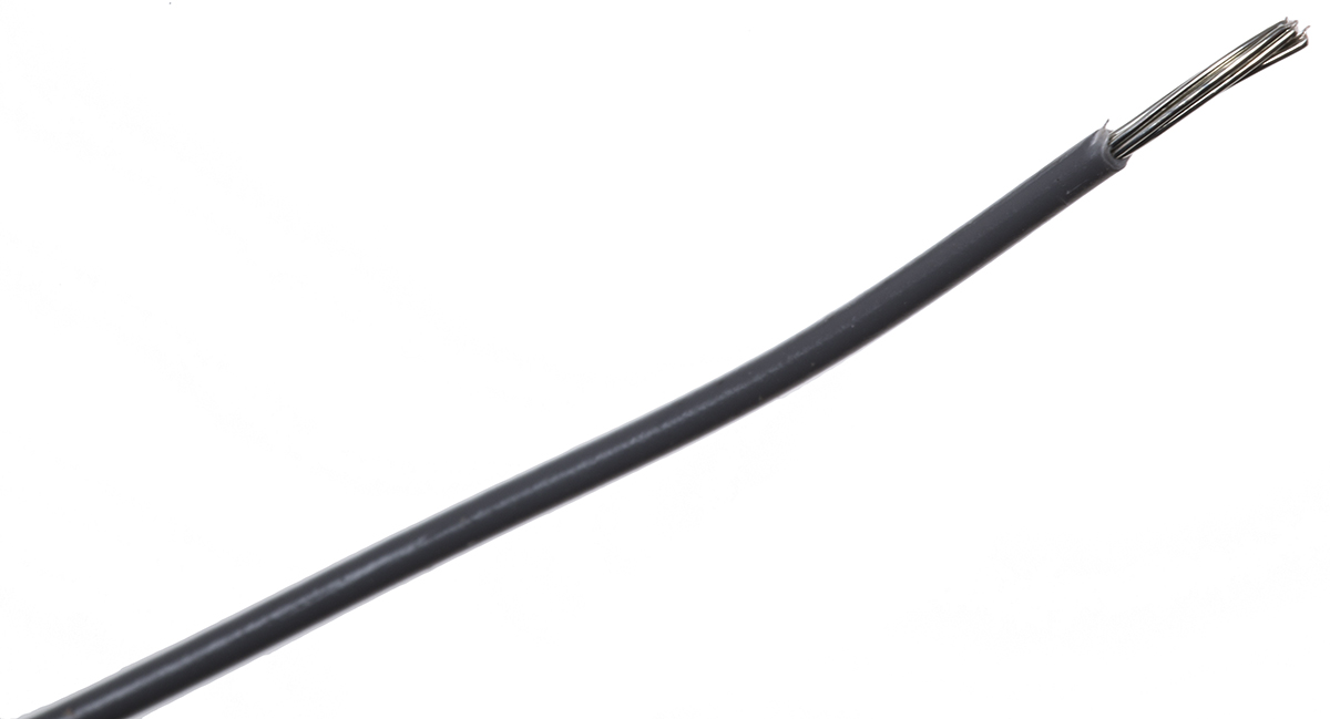 Alpha Wire Hookup Wire PVC Series Grey Hook Up Wire, 22 AWG, 7, 30 m, Polyvinyl Chloride, 3251 SL005