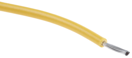 Alpha Wire Hookup Wire PVC Series Yellow Hook Up Wire, 22 AWG, 7, 30 m, Polyvinyl Chloride, 3251 YL005