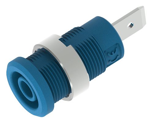 Electro PJP Blue Female Banana Socket, 4 mm Connector, Tab Termination, 1kV, 36A, Nickel Plated Plating