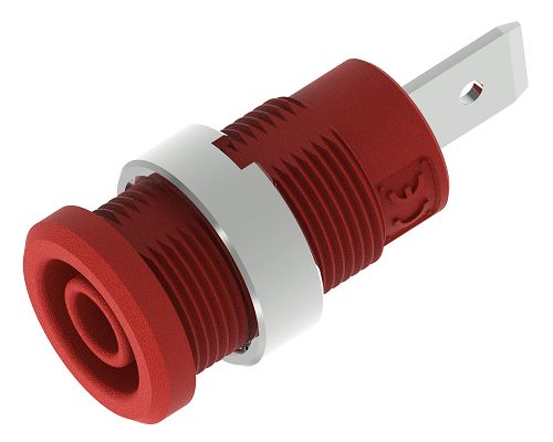 Electro PJP Red Female Banana Socket, 4 mm Connector, Tab Termination, 1kV, 36A, Nickel Plated Plating