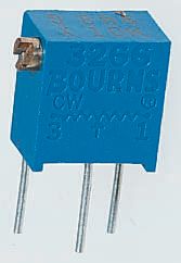 2 kΩ, Through Hole Trimmer Potentiometer, Pin 0.25 W Side Adjust Bourns, 3266