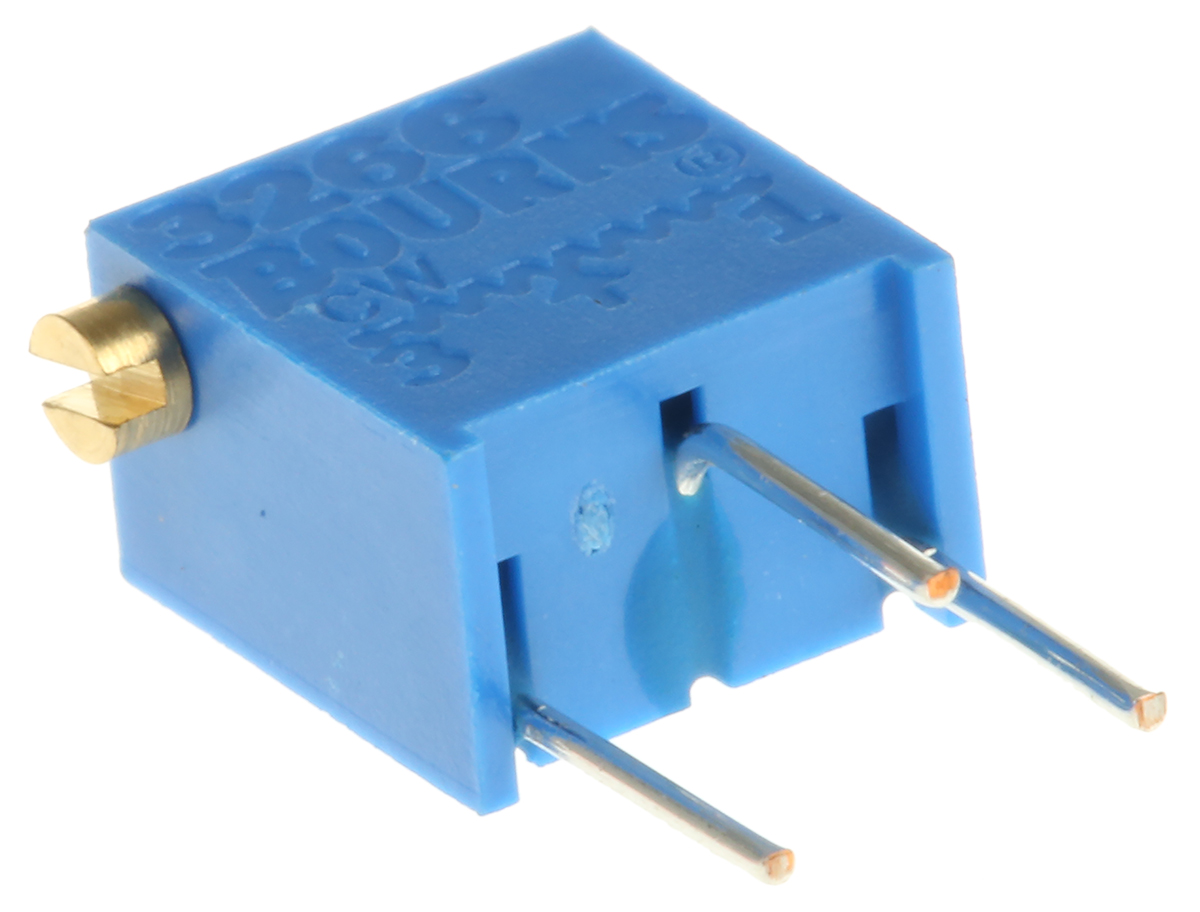 5 kΩ, Through Hole Trimmer Potentiometer, Pin 0.25 W Side Adjust Bourns, 3266