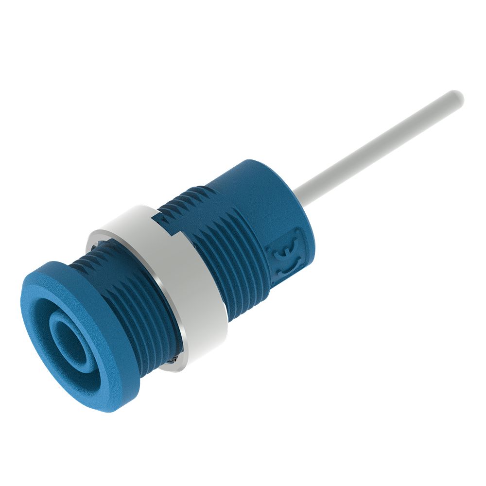 Electro PJP Blue Female Banana Socket, 4 mm Connector, Pin Termination, 1kV, 36A, Nickel Plating