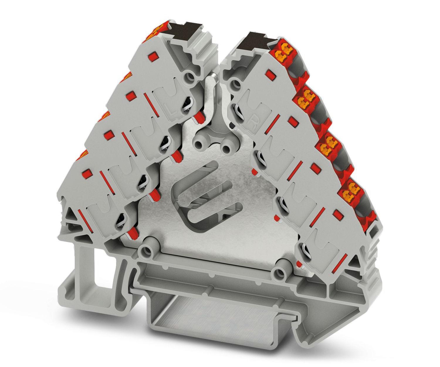 Phoenix Contact Distribution Block, 16 Way, 250V, 37A, Grey, Red