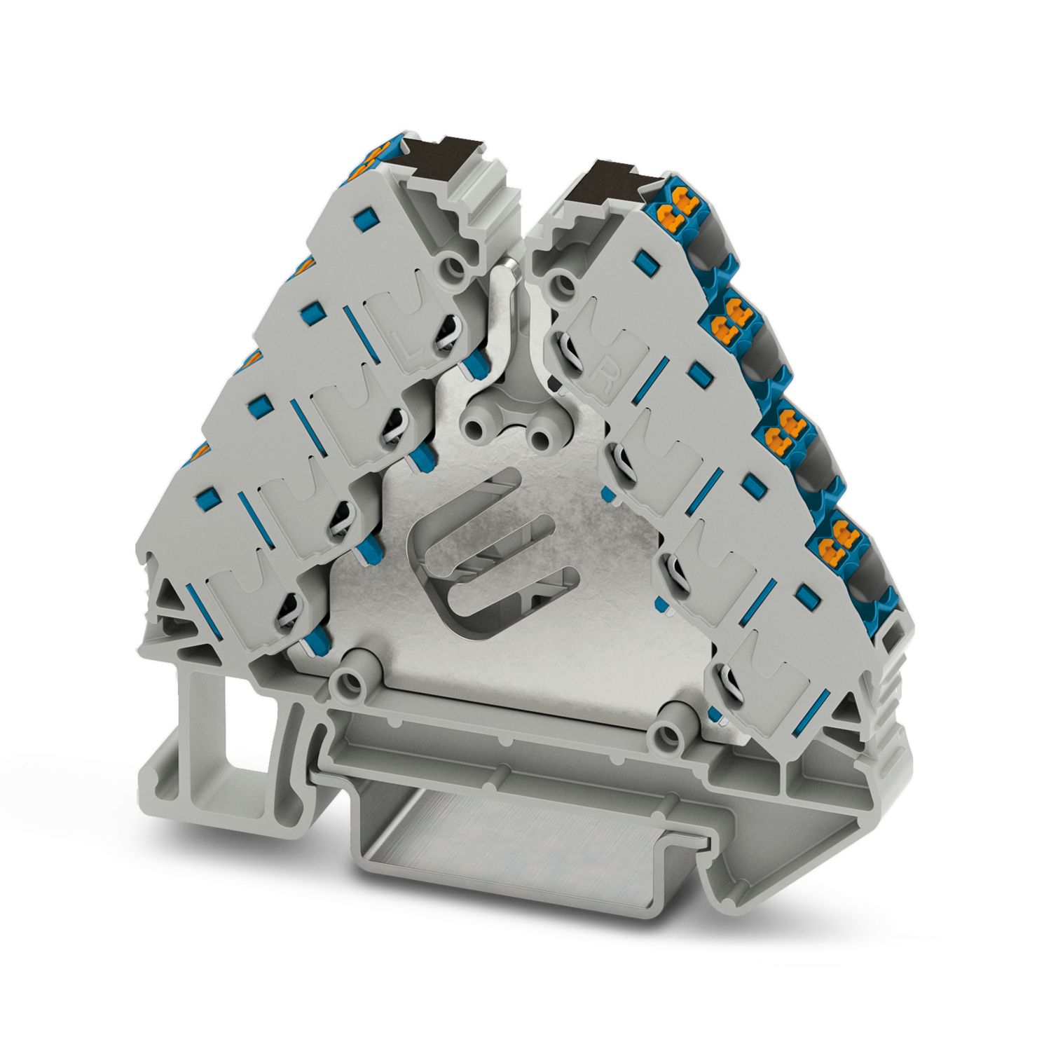 Phoenix Contact Distribution Block, 16 Way, 250V, 37A, Grey, Blue