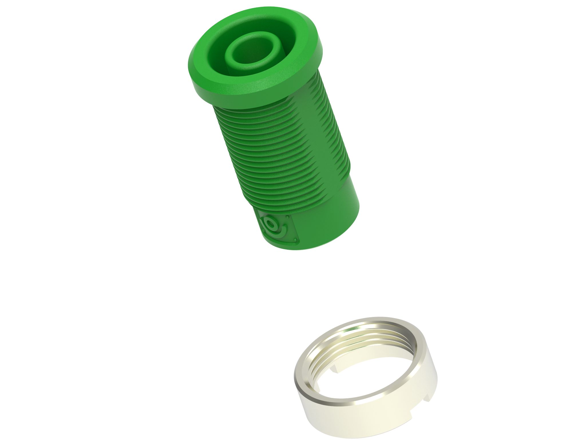 Electro PJP Green Female Banana Socket, 4 mm Connector, M3 Thread Termination, 1kV, 36A, Nickel Plating