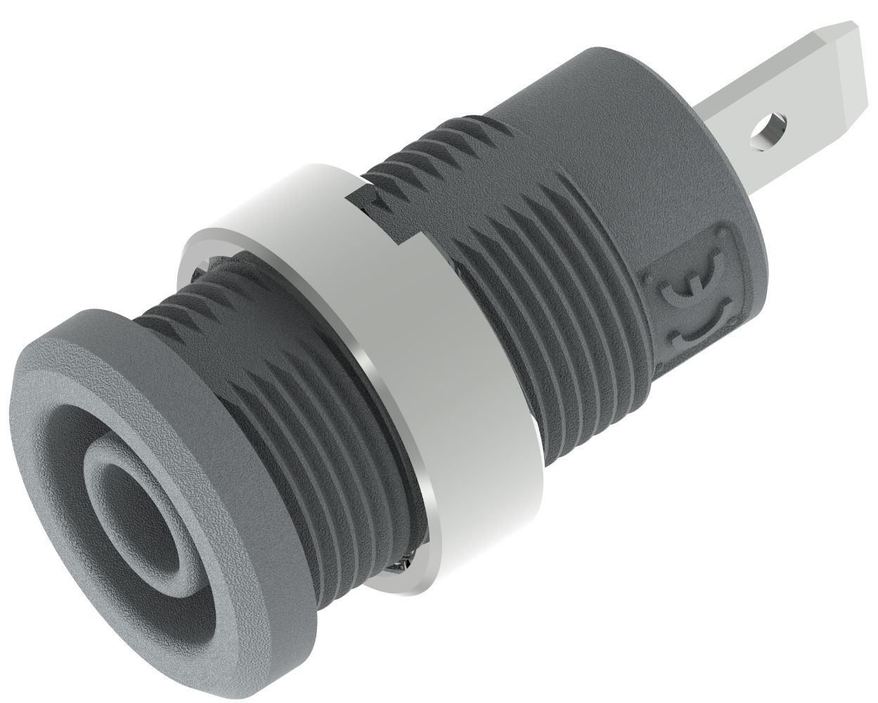 Electro PJP Grey Female Banana Socket, Plug-In Termination, 1000V, 600 V, 36A, Nickel Coated, Gold Coated Plating