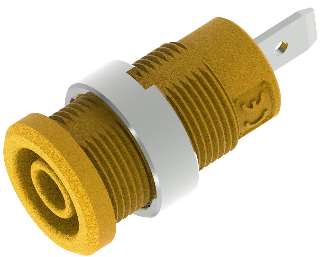 Electro PJP Yellow Female Banana Socket, Plug-In Termination, 1000V, 600 V, 36A, Nickel Coated, Gold Coated Plating