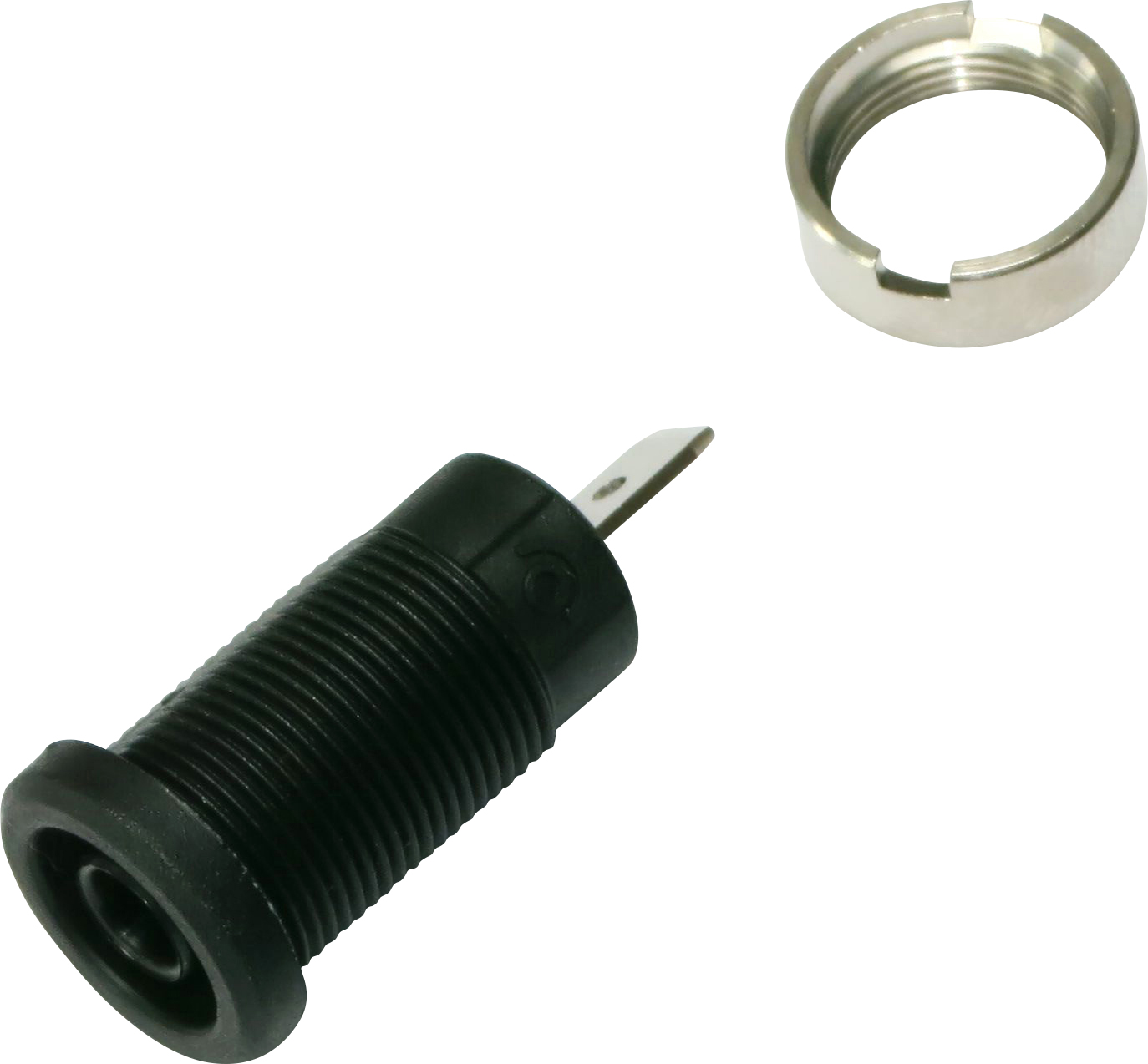 Electro PJP Black Female Banana Socket, Plug-In Termination, 1000V, 600 V, 36A, Gold Coated, Nickel Coated Plating