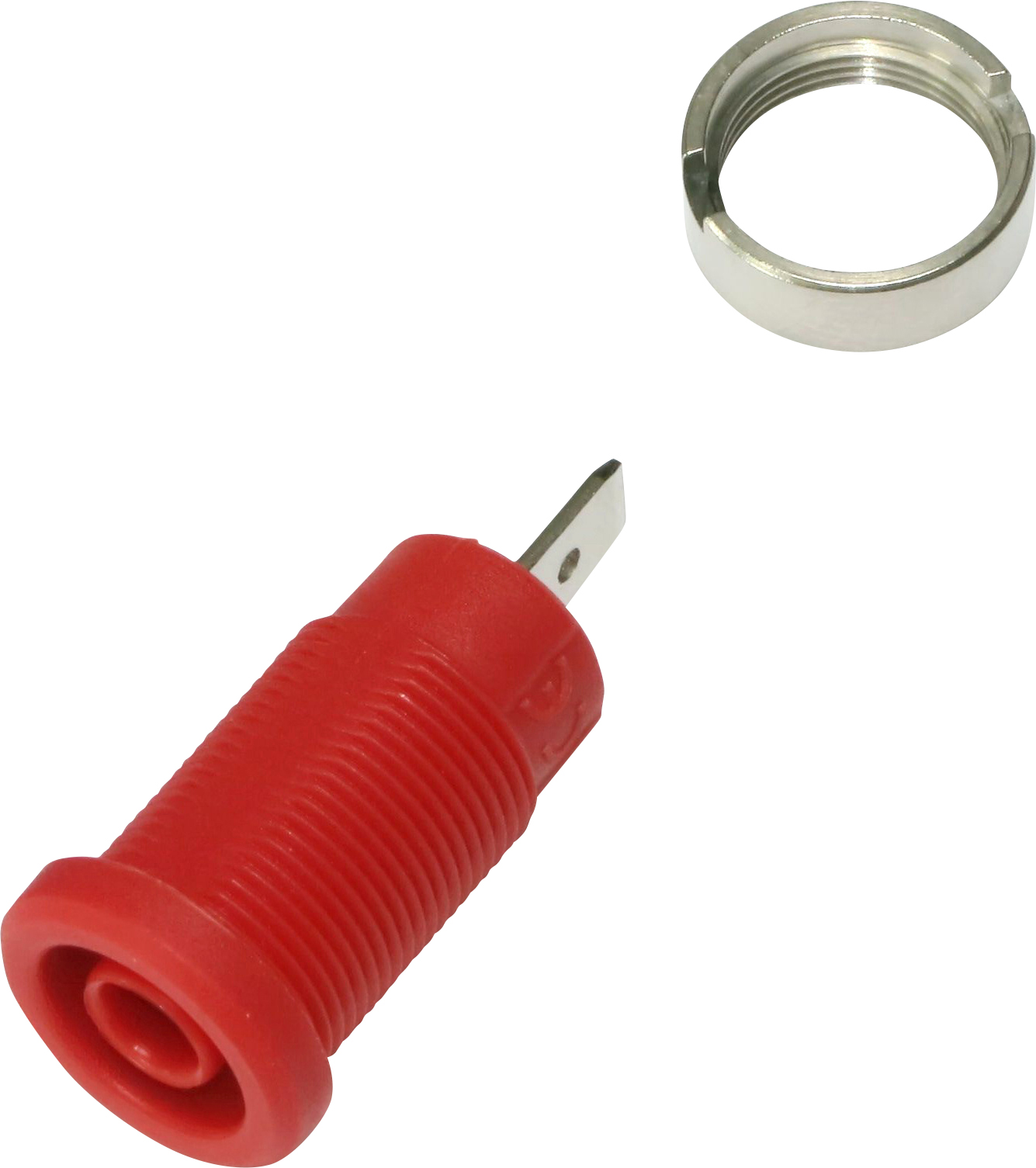 Electro PJP Red Female Banana Socket, Plug-In Termination, 1000V, 600 V, 36A, Gold Coated, Nickel Coated Plating