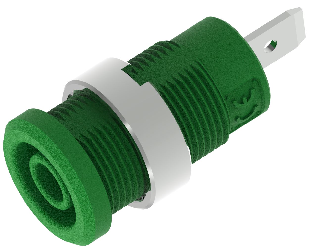 Electro PJP Green Female Banana Socket, Plug-In Termination, 1000V, 600 V, 36A, Nickel Coated, Gold Coated Plating
