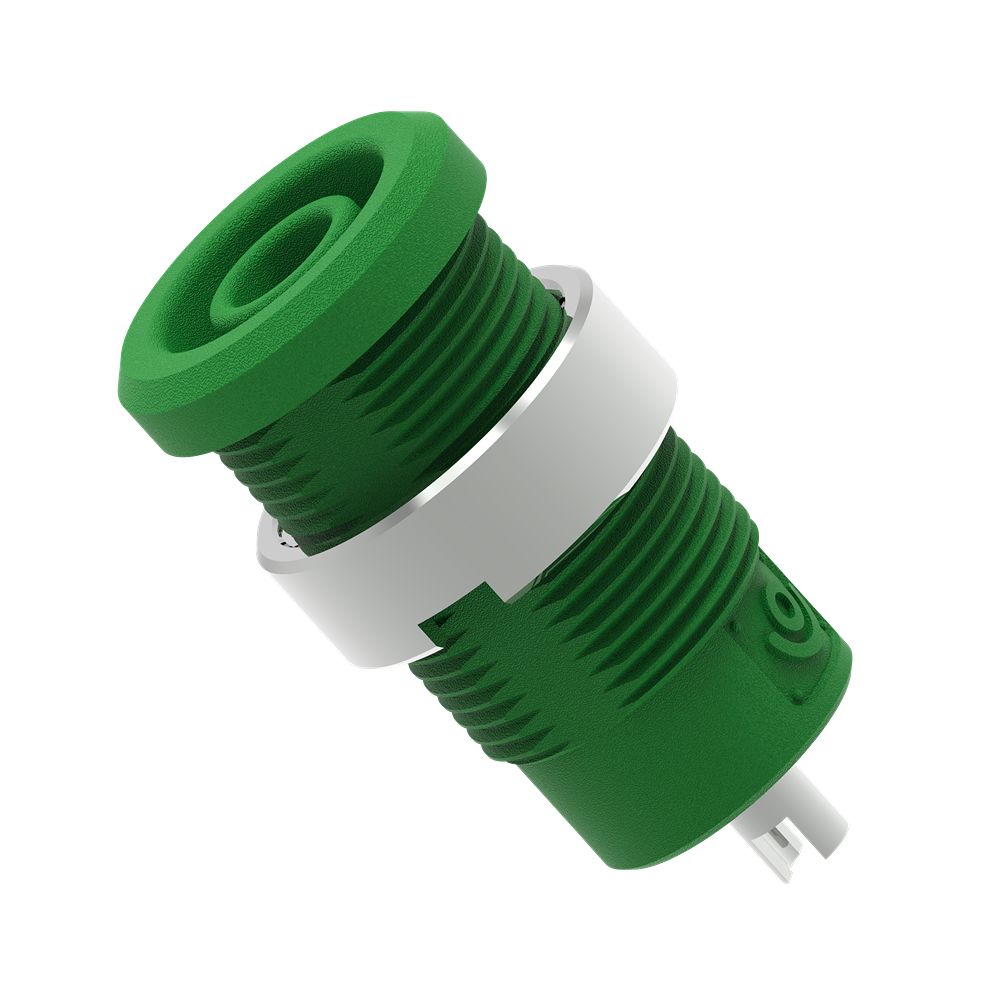 Electro PJP Green Female Banana Socket, 4 mm Connector, Solder Termination, 1kV, 25A, Nickel Plating