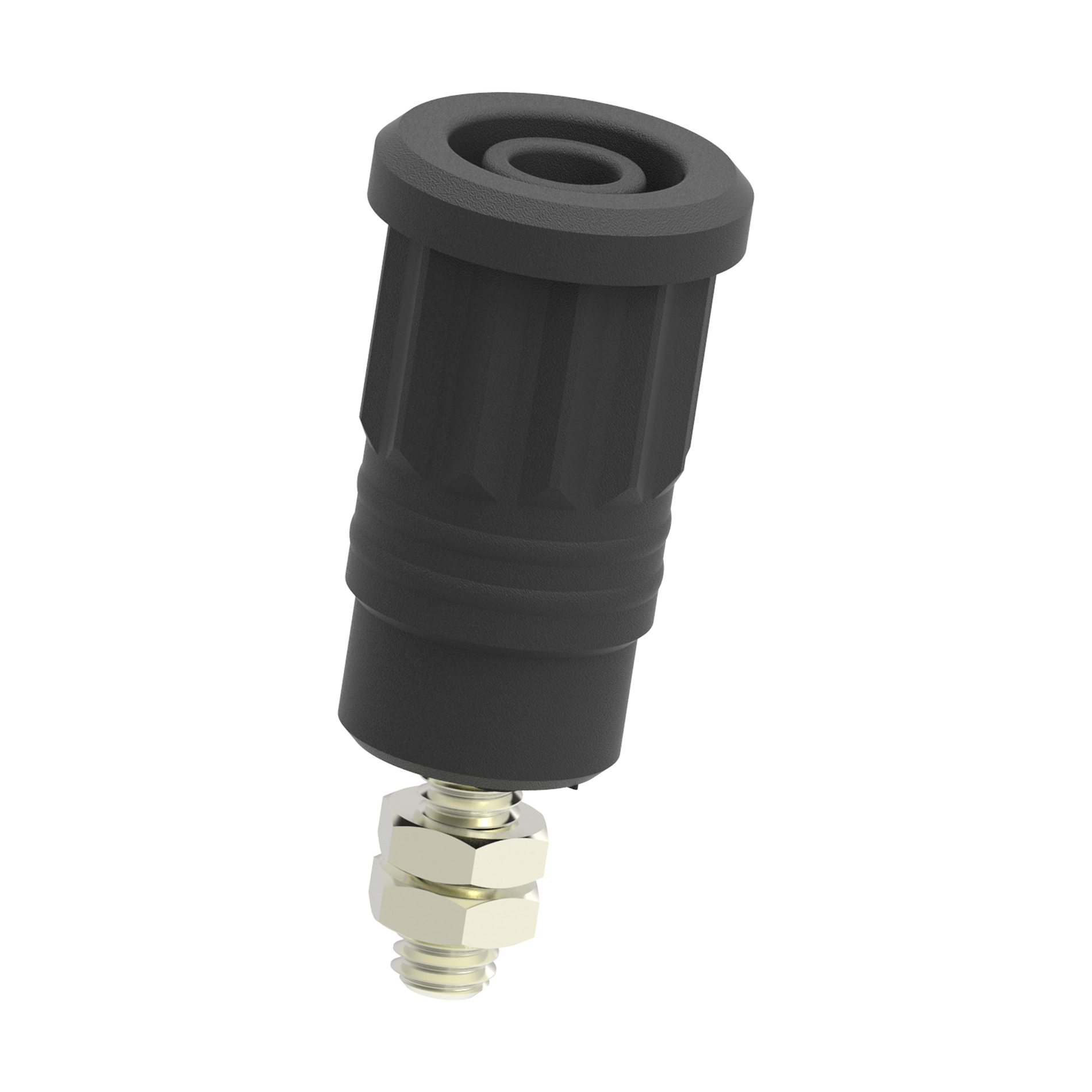 Electro PJP Black Female Banana Socket, 4 mm Connector, Press Fit Termination, 1kV, 36A, Nickel Plating