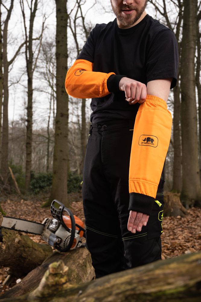 1sx1a2p05c82 SIP Protection Head-to-toe Orange Reusable Cotton, Polyester Arm Protector for Cut Resistant Use, One Size