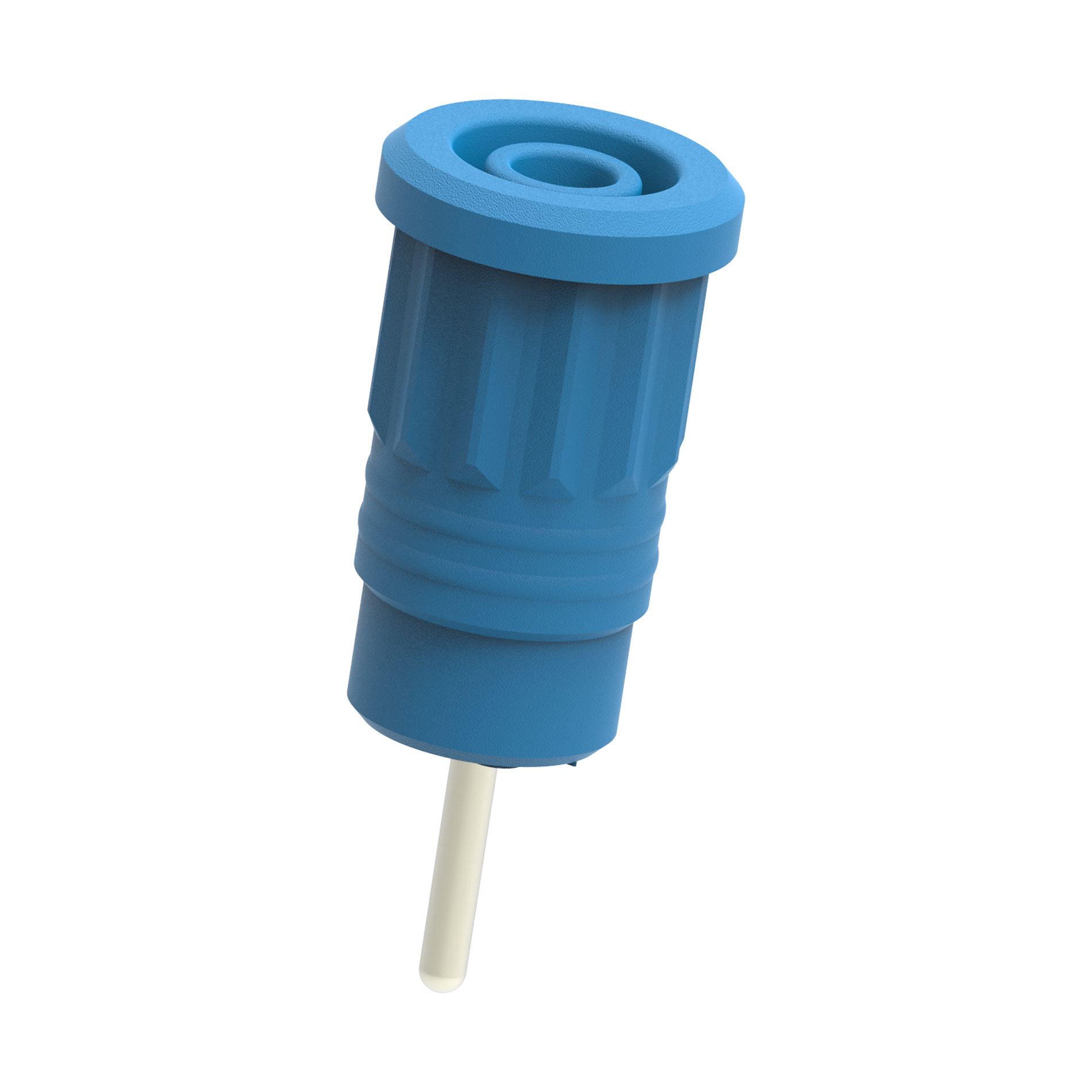 Electro PJP Blue Female Banana Socket, 4 mm Connector, Press Fit Termination, 1kV, 36A, Nickel Plating