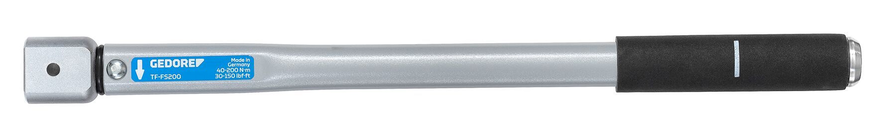Gedore Torque Wrench, 40 to 200 Nm, 14 x 18 mm Drive, Rectangular Drive, 410mm Overall