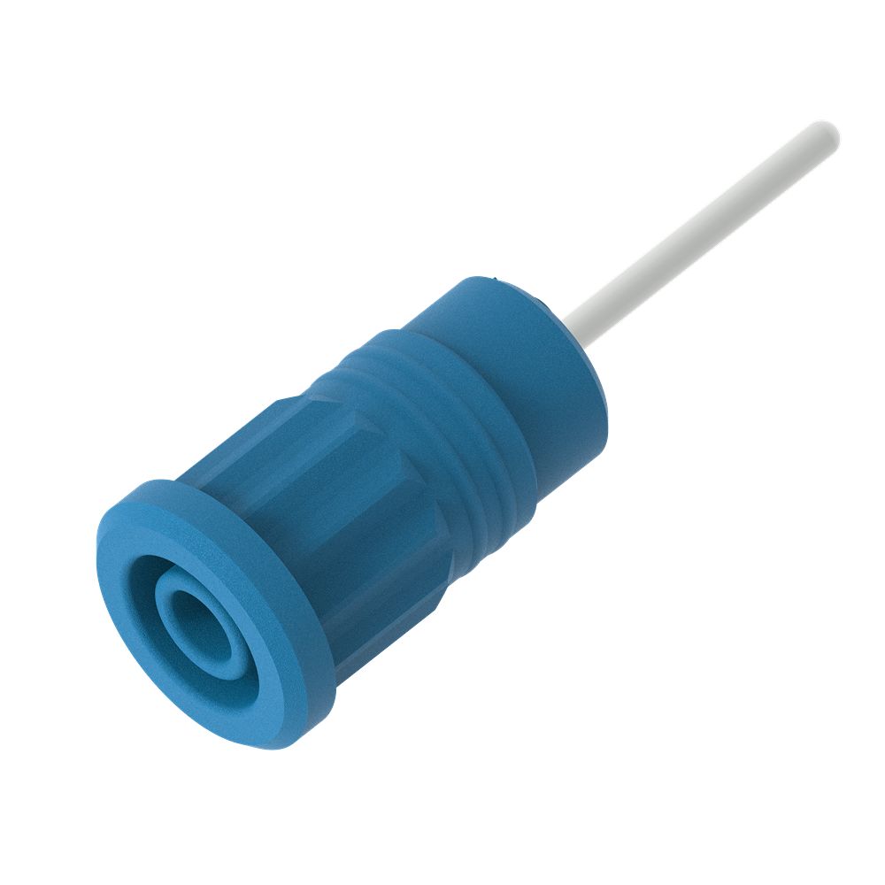 Electro PJP Blue Female Banana Socket, 4 mm Connector, Press Fit Termination, 1kV, 36A, Nickel Plating