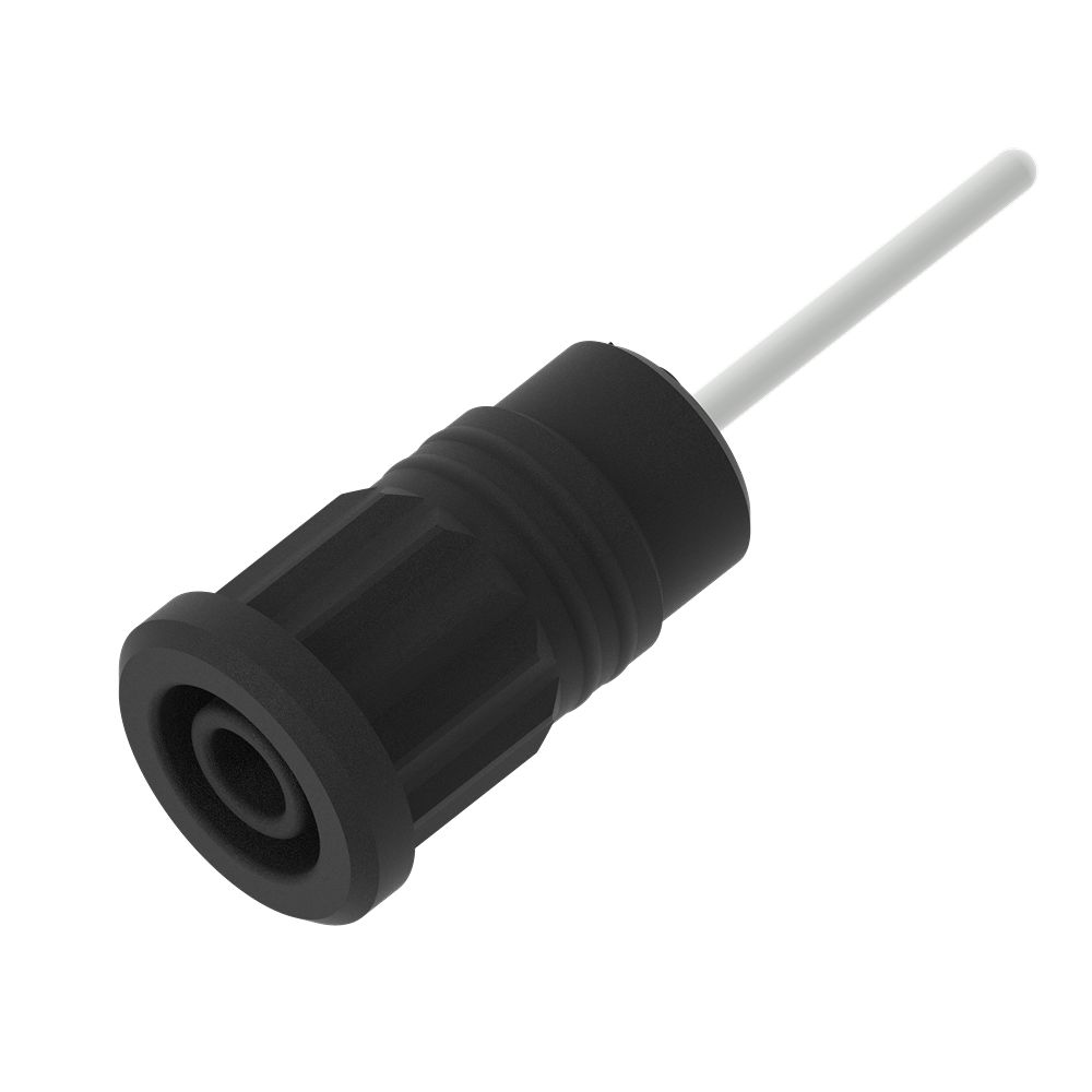 Electro PJP Black Female Banana Socket, 4 mm Connector, Press Fit Termination, 1kV, 36A, Nickel Plating