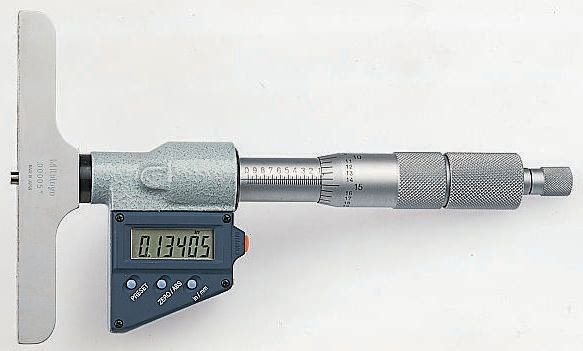 329-350-10 Mitutoyo  150 mm Imperial & Metric Depth Gauge, Stainless Steel, 500 g UKAS