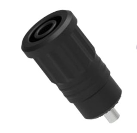 Electro PJP Black Female Banana Socket, 4 mm Connector, Press Fit Termination, 1kV, 25A, Nickel Plating