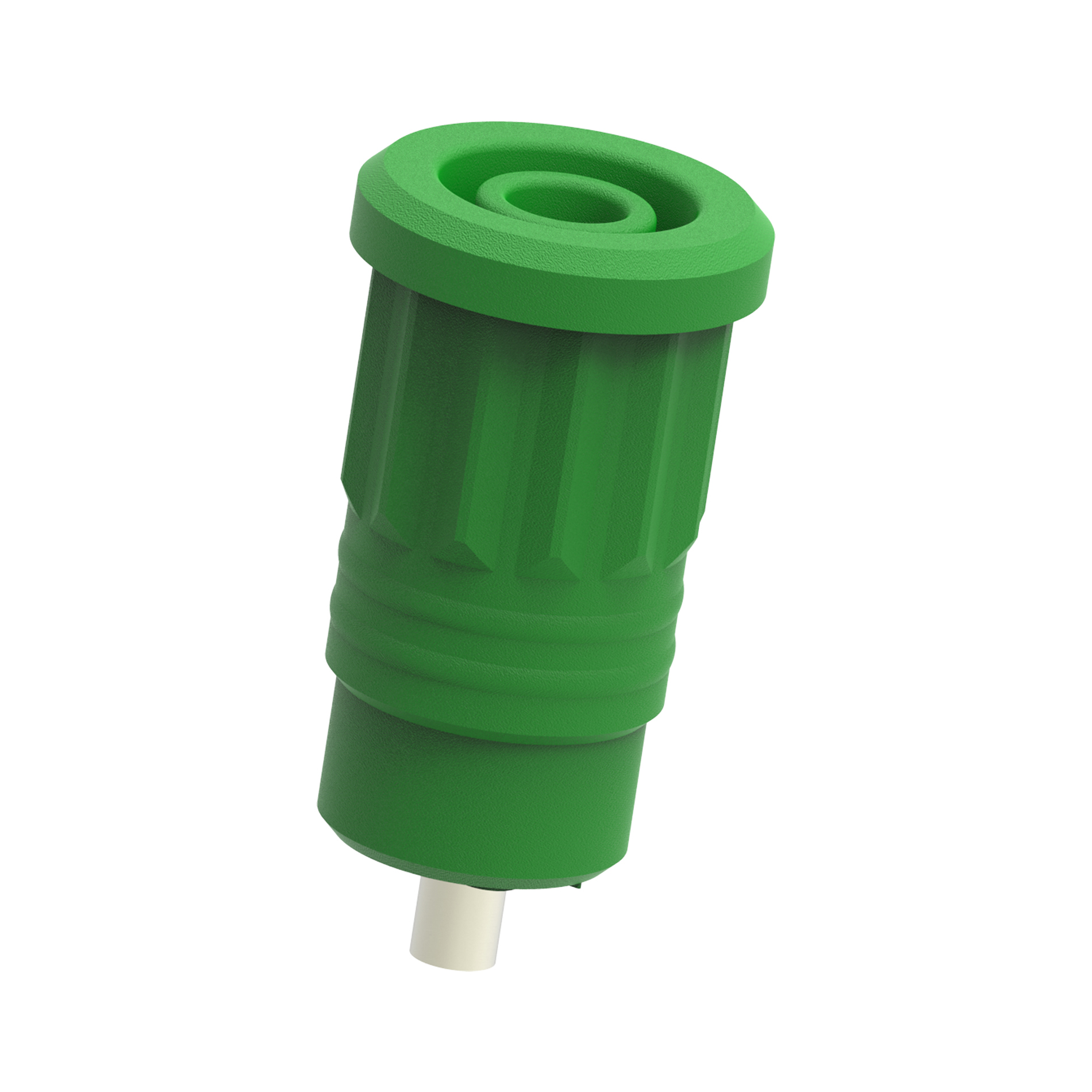 Electro PJP Green Female Banana Socket, 4 mm Connector, Press Fit Termination, 1kV, 25A, Nickel Plating