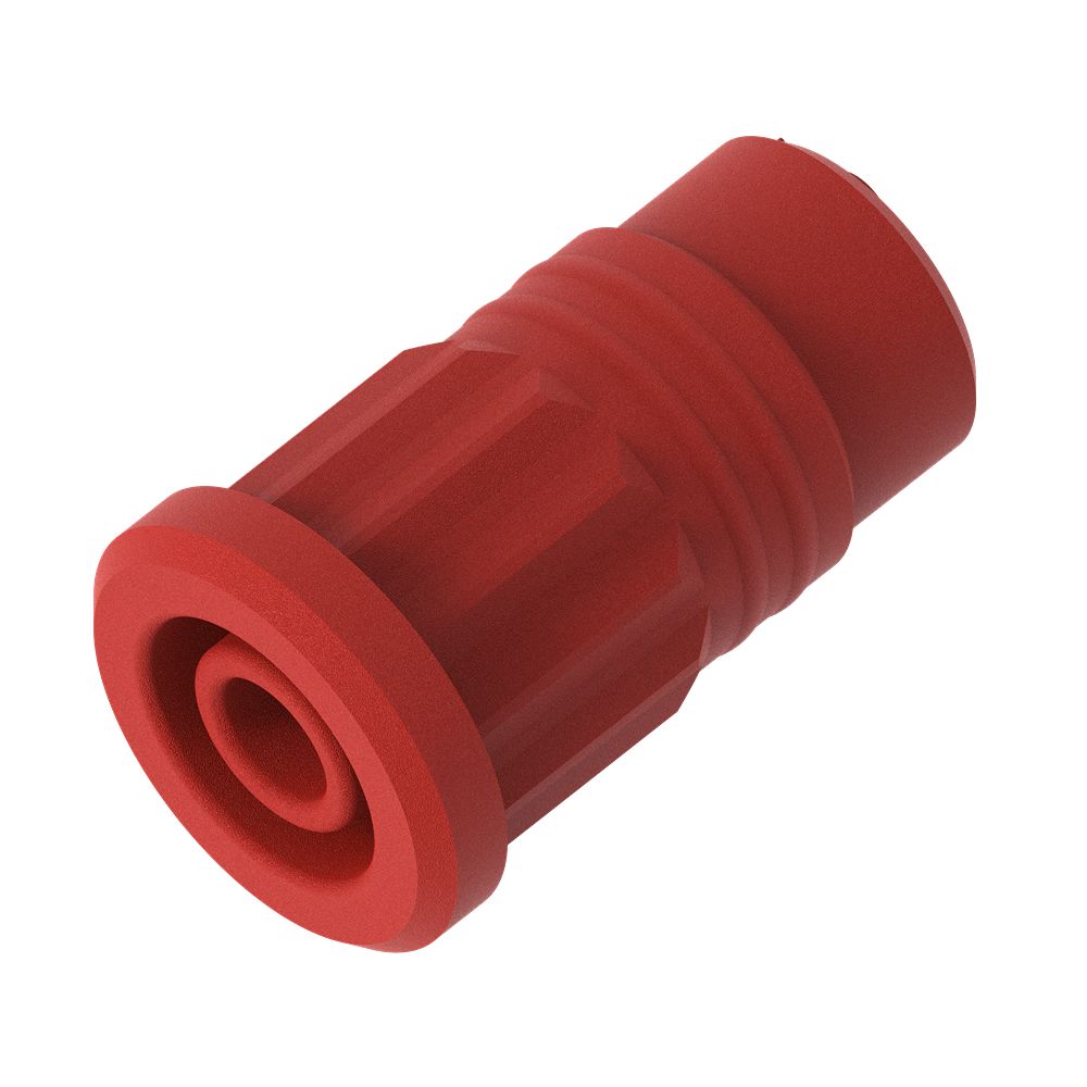 Electro PJP Red Female Banana Socket, 4 mm Connector, Press Fit Termination, 1kV, 36A, Nickel Plating