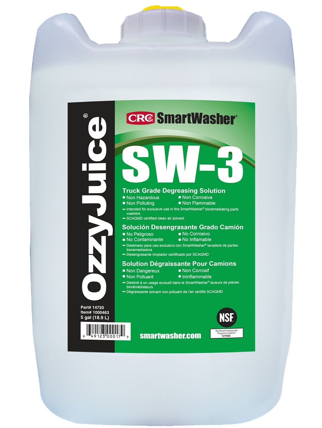 CRC SW-3 OzzyJuice Truck Grade Degreaser, for use with SmartWasher