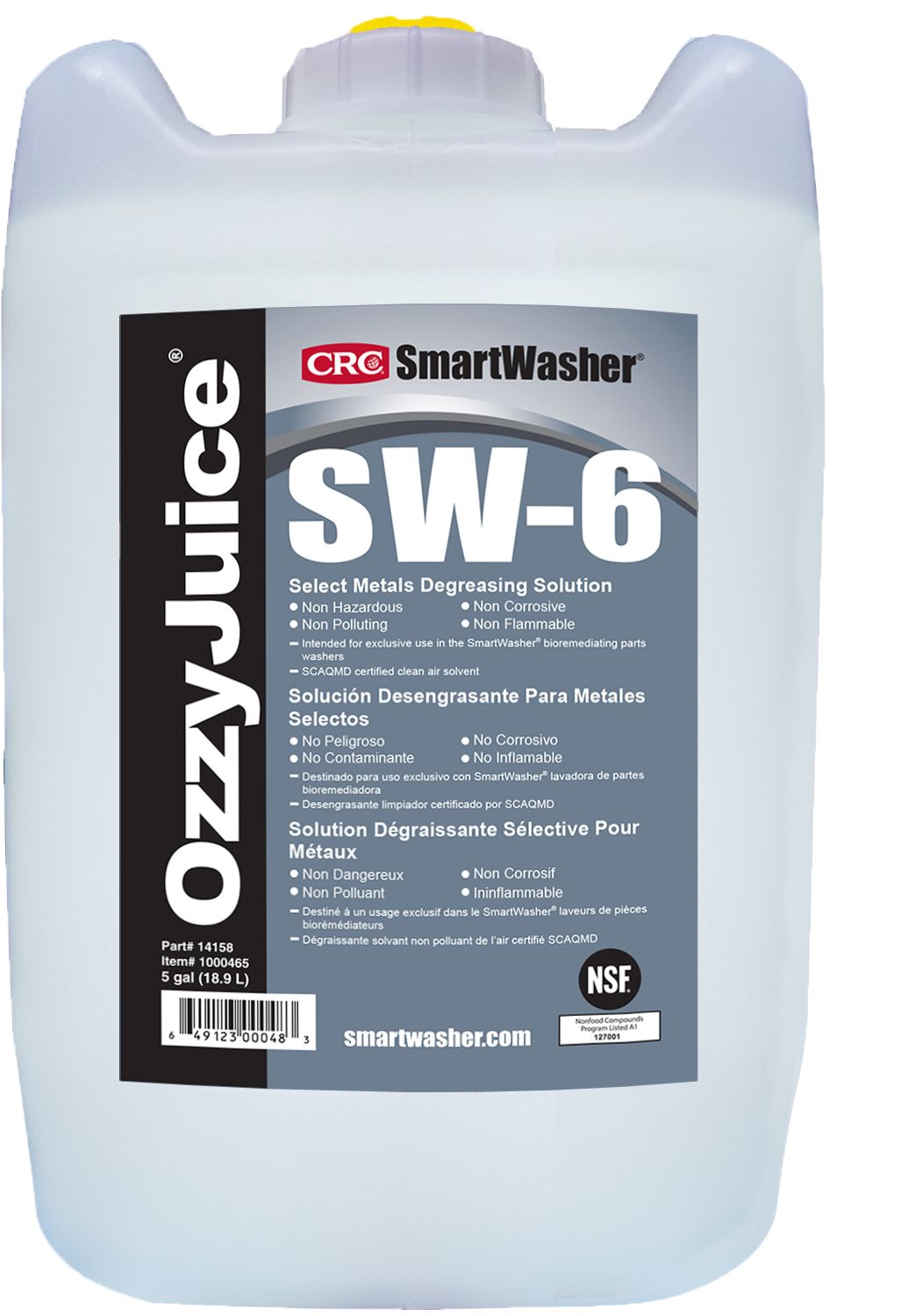 CRC SW-6 OzzyJuice Original Parts Washer, for use with SmartWasher