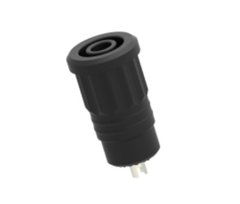 Electro PJP Black Female Banana Socket, 4 mm Connector, Press Fit Termination, 1kV, 25A, Nickel Plating