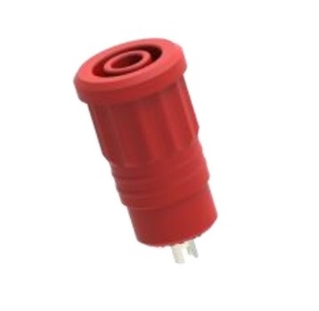 Electro PJP Red Female Banana Socket, 4 mm Connector, Press Fit Termination, 1kV, 25A, Nickel Plating