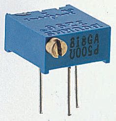 10 kΩ, Through Hole Trimmer Potentiometer, Pin 0.5 W Side Adjust Bourns, 3296