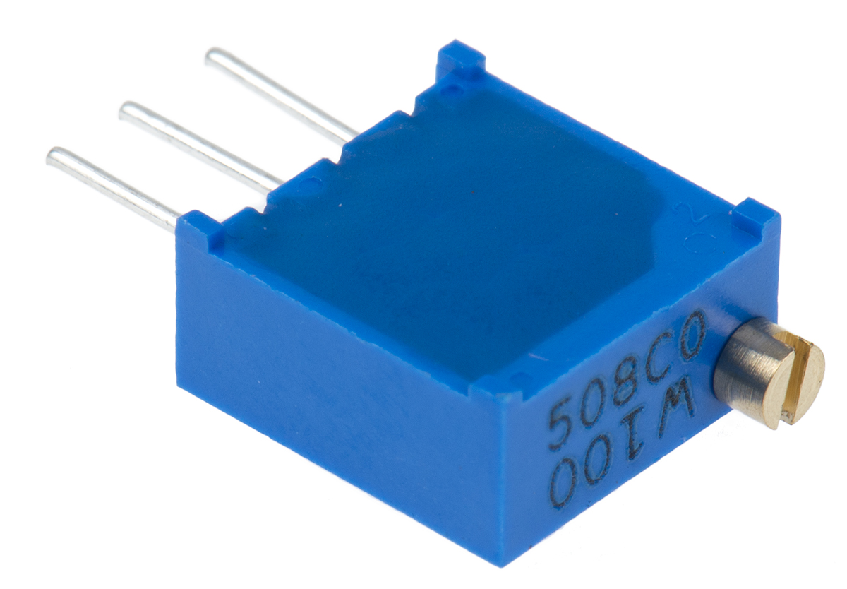 10 Ω, Through Hole Trimmer Potentiometer, Pin 0.5 W Top Adjust Bourns, 3296