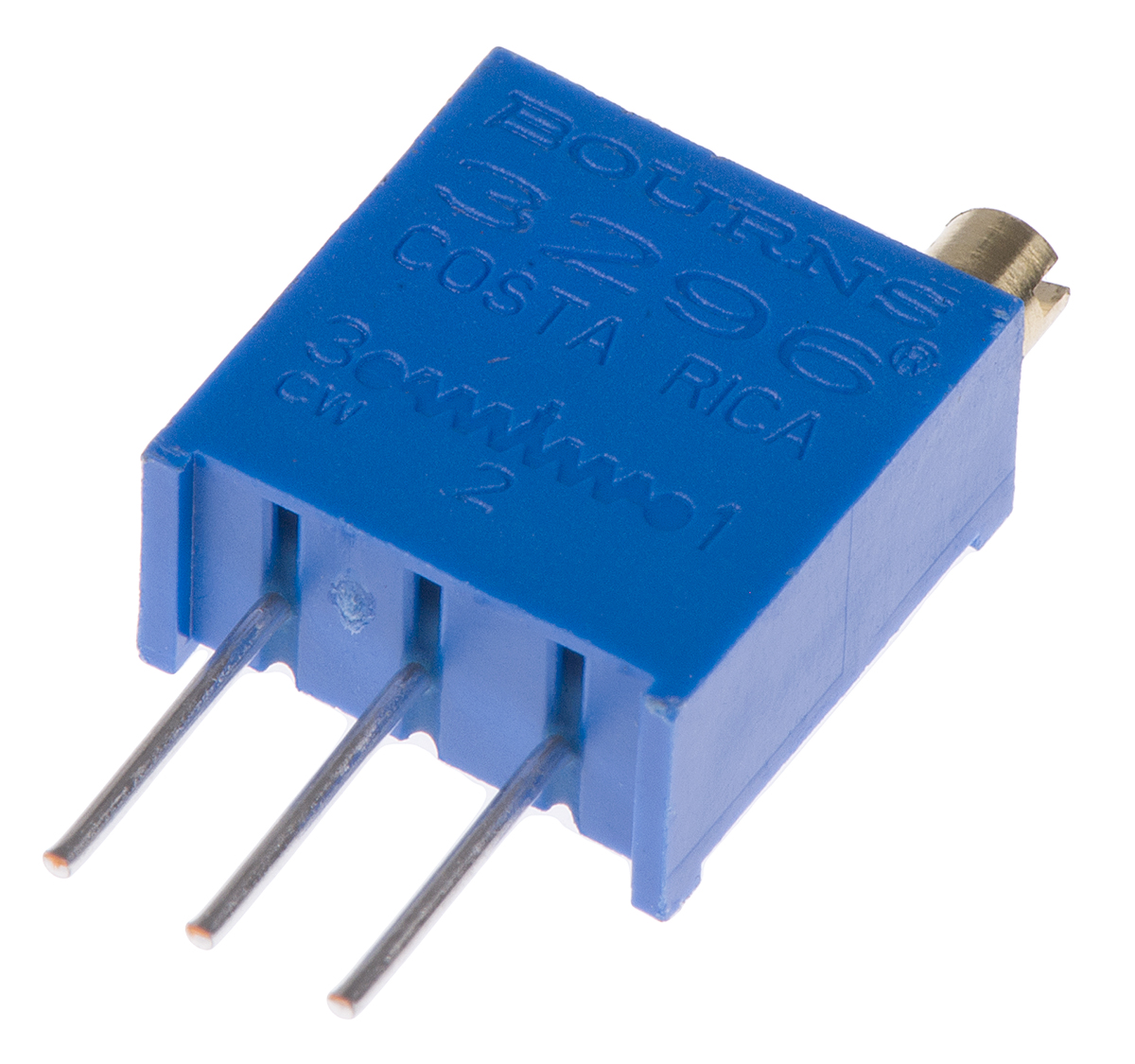 1 mΩ, Through Hole Trimmer Potentiometer, Pin 0.5 W Top Adjust Bourns, 3296